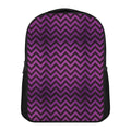 Purple And Black Chevron Pattern Print Casual Backpack