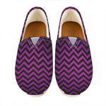 Purple And Black Chevron Pattern Print Casual Shoes