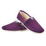 Purple And Black Chevron Pattern Print Casual Shoes