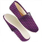 Purple And Black Chevron Pattern Print Casual Shoes