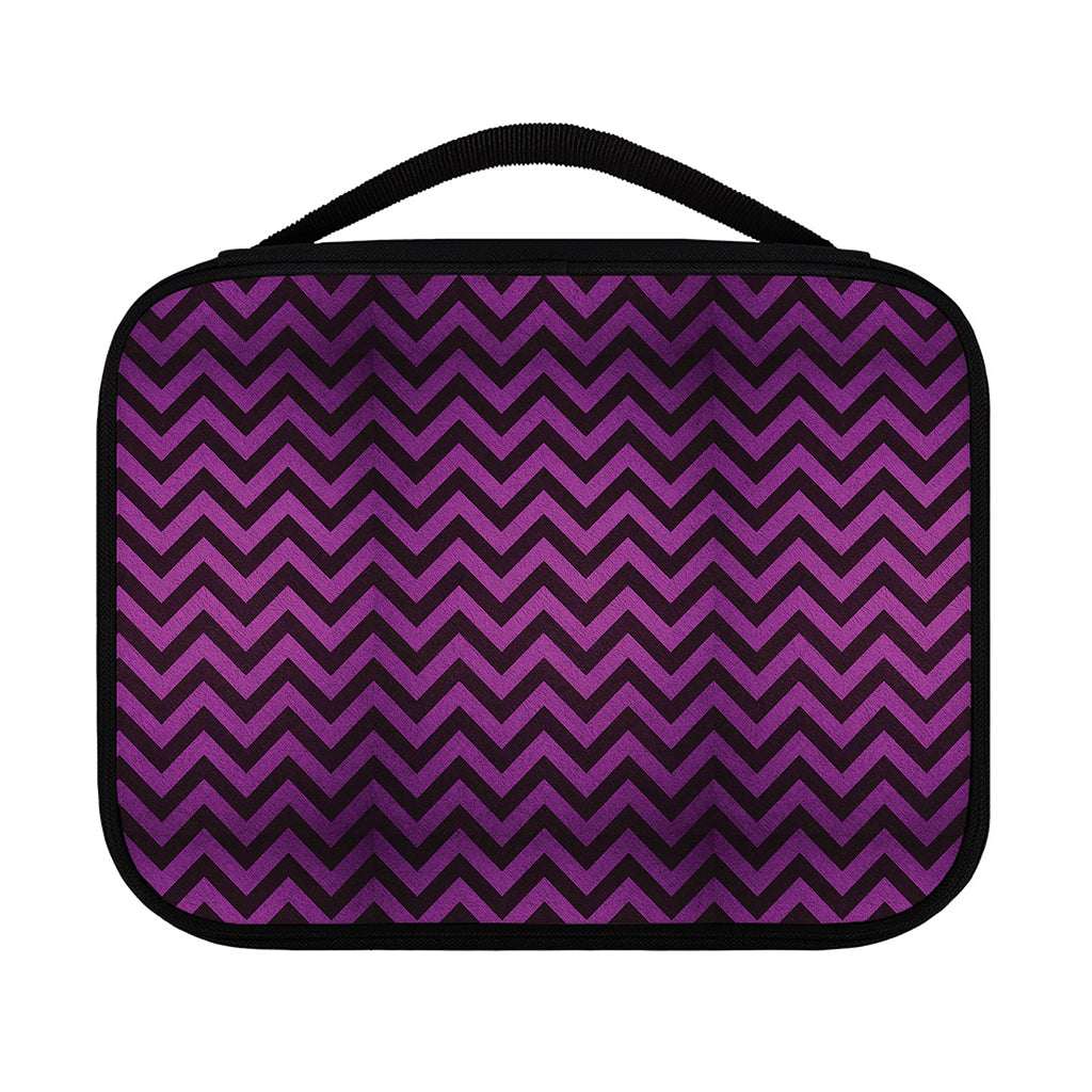 Purple And Black Chevron Pattern Print Classic Bible Case