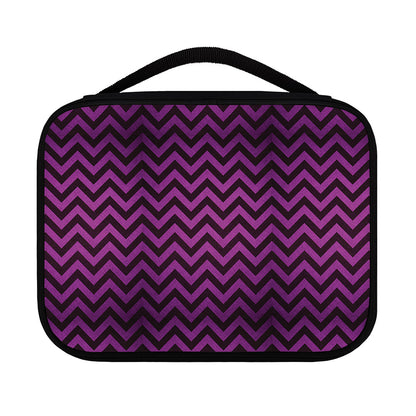 Purple And Black Chevron Pattern Print Classic Bible Case