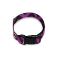 Purple And Black Chevron Pattern Print Dog Collar