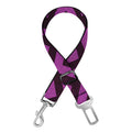 Purple And Black Chevron Pattern Print Dog Seat Belt