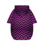 Purple And Black Chevron Pattern Print Dog Zip Up Hoodie