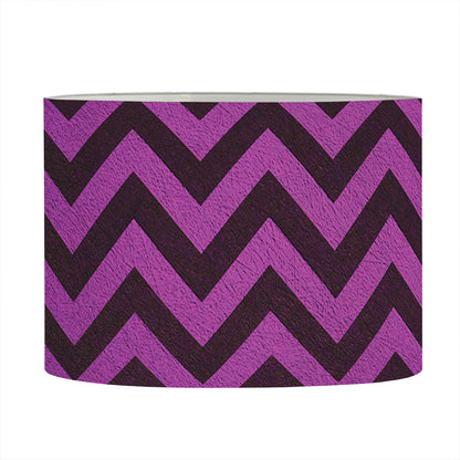 Purple And Black Chevron Pattern Print Drum Lamp Shade