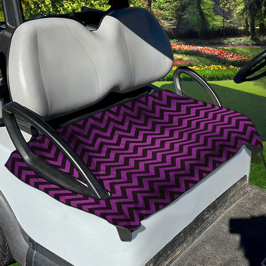 Purple And Black Chevron Pattern Print Golf Cart Seat Cover