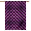 Purple And Black Chevron Pattern Print House Flag