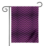 Purple And Black Chevron Pattern Print House Flag