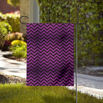 Purple And Black Chevron Pattern Print House Flag