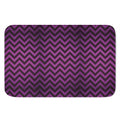 Purple And Black Chevron Pattern Print Indoor Door Mat