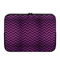 Purple And Black Chevron Pattern Print Laptop Sleeve