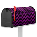 Purple And Black Chevron Pattern Print Mailbox Cover