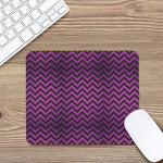 Purple And Black Chevron Pattern Print Mouse Pad