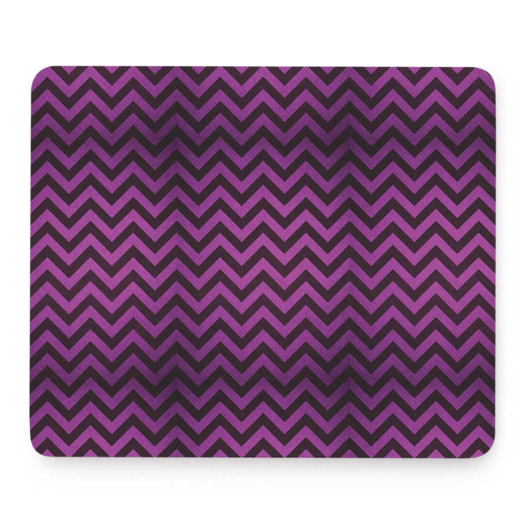 Purple And Black Chevron Pattern Print Mouse Pad