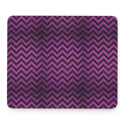Purple And Black Chevron Pattern Print Mouse Pad