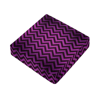 Purple And Black Chevron Pattern Print Outdoor Seat Cushion Cover