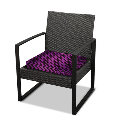 Purple And Black Chevron Pattern Print Outdoor Seat Cushion Cover