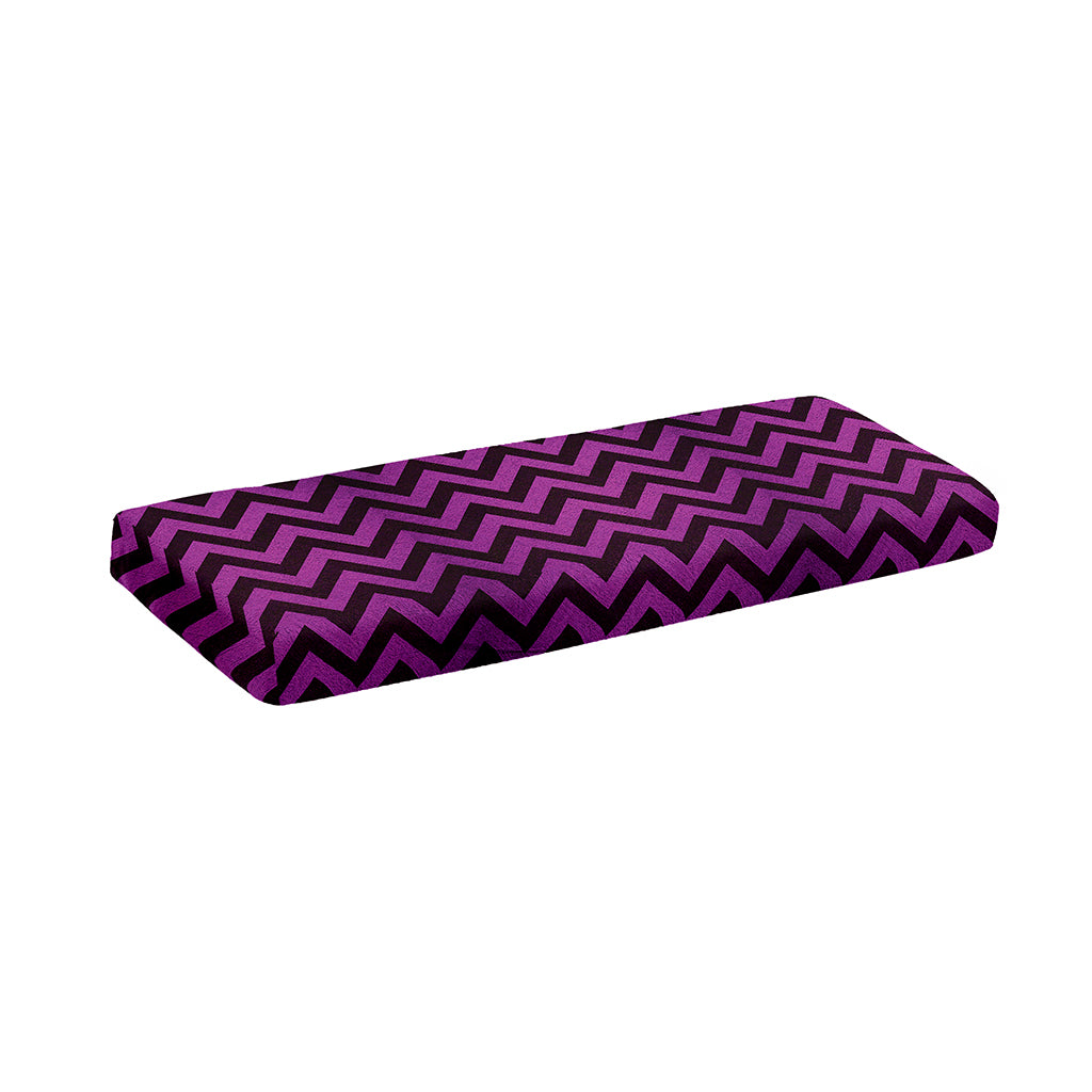 Purple And Black Chevron Pattern Print Piano Keyboard Cover