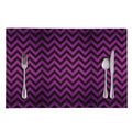Purple And Black Chevron Pattern Print Placemat