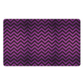 Purple And Black Chevron Pattern Print Polyester Doormat