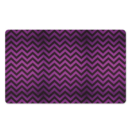 Purple And Black Chevron Pattern Print Polyester Doormat
