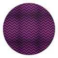 Purple And Black Chevron Pattern Print Round Blanket