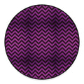 Purple And Black Chevron Pattern Print Round Floor Mat