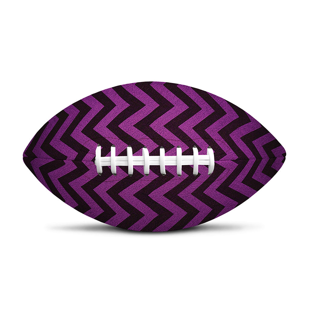 Purple And Black Chevron Pattern Print Rugby Ball