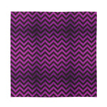 Purple And Black Chevron Pattern Print Silk Bandana