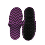 Purple And Black Chevron Pattern Print Slippers