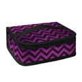 Purple And Black Chevron Pattern Print Small Lunch Bag