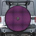 Purple And Black Chevron Pattern Print Tire Cover With Camera Hole