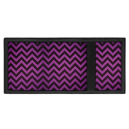 Purple And Black Chevron Pattern Print Trifold Wallet