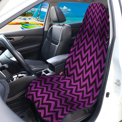 Purple And Black Chevron Pattern Print Waterproof Car Seat Cover