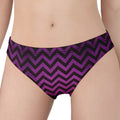 Purple And Black Chevron Pattern Print Women's Panties