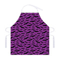 Purple And Black Halloween Bat Print Adjustable Apron