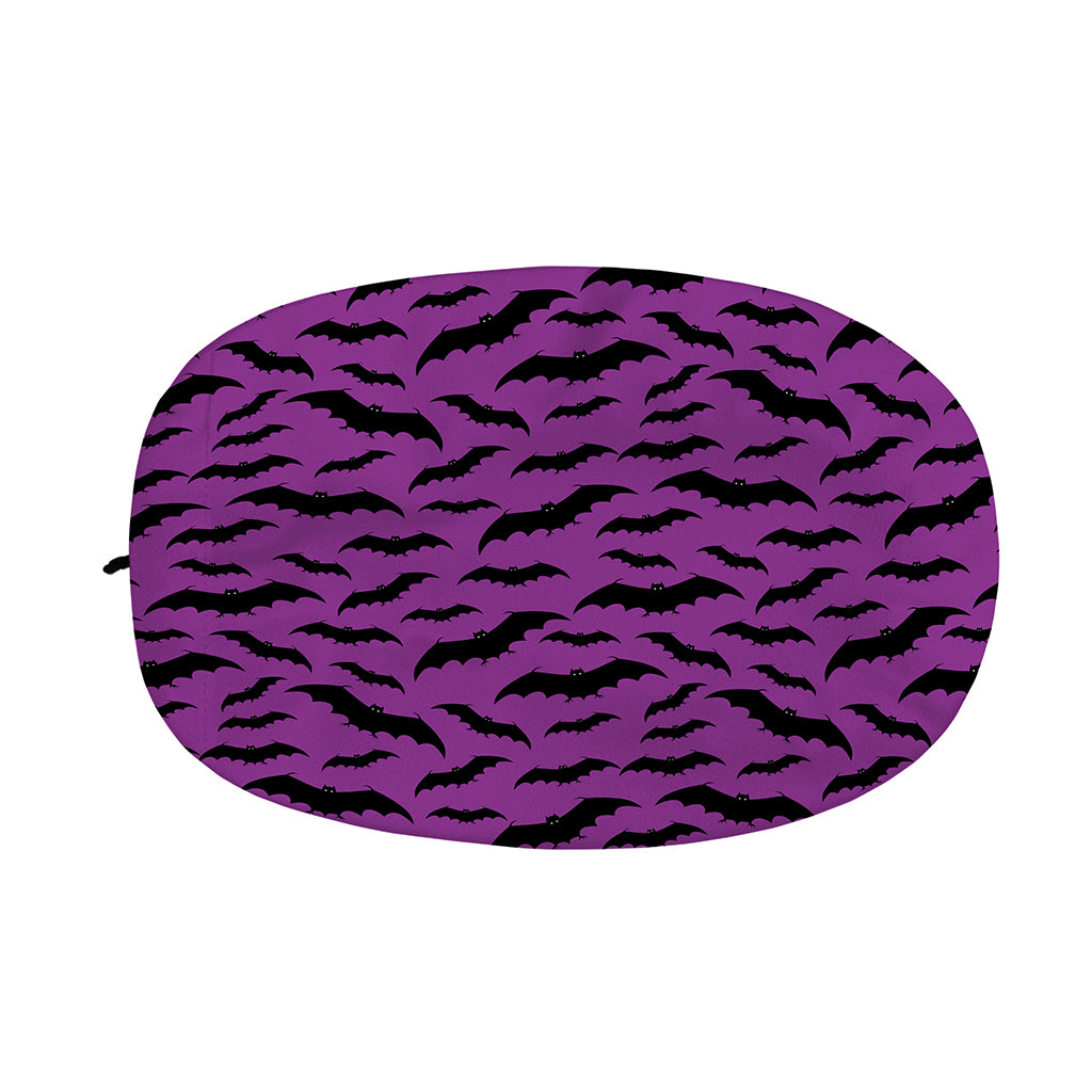 Purple And Black Halloween Bat Print Car Side Mirror Covers