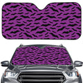 Purple And Black Halloween Bat Print Car Windshield Sun Shade