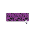 Purple And Black Halloween Bat Print Extended Mouse Pad