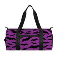 Purple And Black Halloween Bat Print Gym Bag