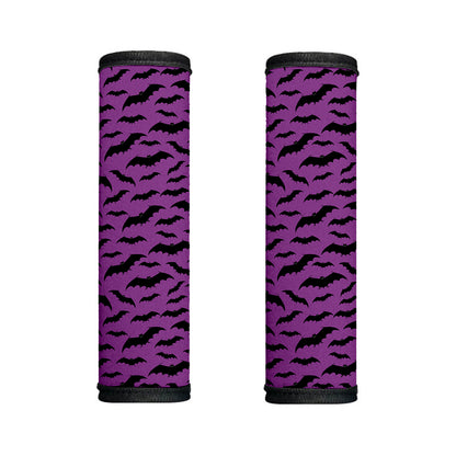 Purple And Black Halloween Bat Print Handle Covers
