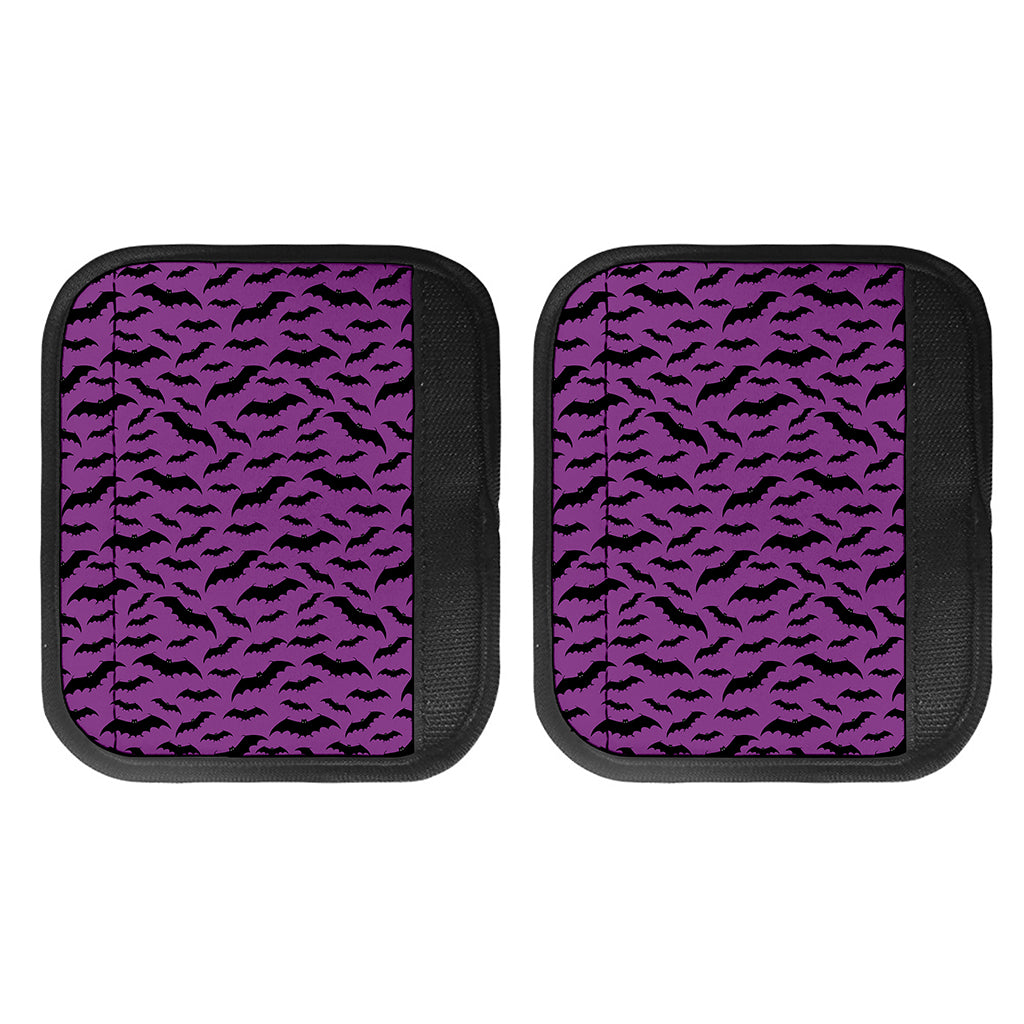 Purple And Black Halloween Bat Print Handle Covers