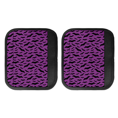 Purple And Black Halloween Bat Print Handle Covers
