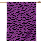 Purple And Black Halloween Bat Print House Flag