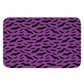Purple And Black Halloween Bat Print Indoor Door Mat