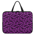 Purple And Black Halloween Bat Print Laptop Sleeve With Handle