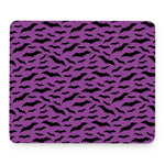 Purple And Black Halloween Bat Print Mouse Pad