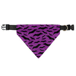 Purple And Black Halloween Bat Print Over The Collar Dog Bandana