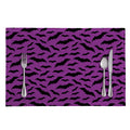 Purple And Black Halloween Bat Print Placemat